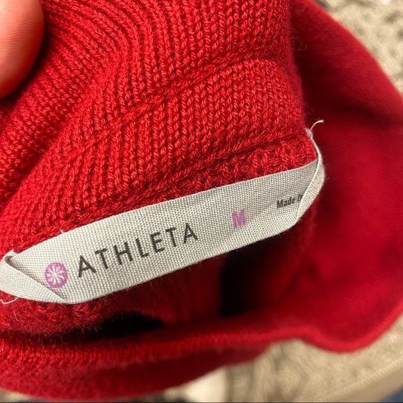Athleta mock neck merino wool oversized sweater M - Picture 5 of 8